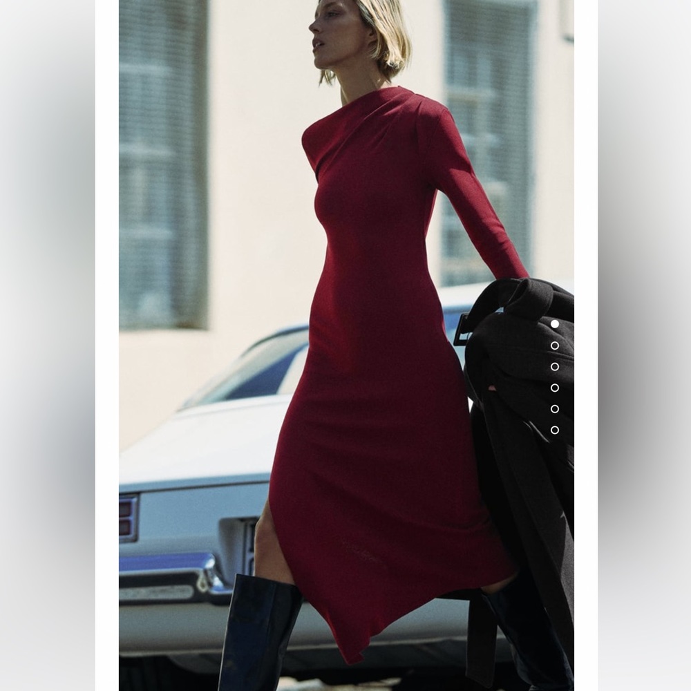 ZARA ASYMMETRIC KNIT DRESS